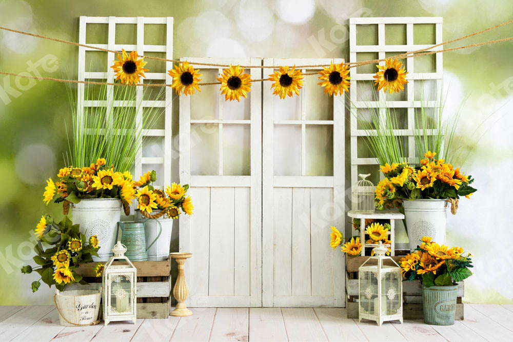 Kate Sunflowers Window Summer Backdrop Designed by Emetselch