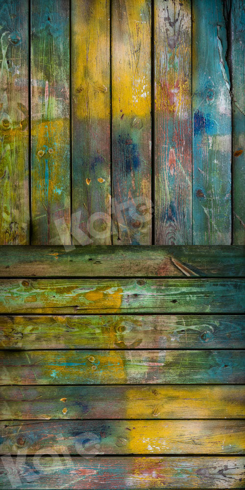 Kate Sweep Art Old Backdrop Wood Plank Texture Designed by Chain Photography