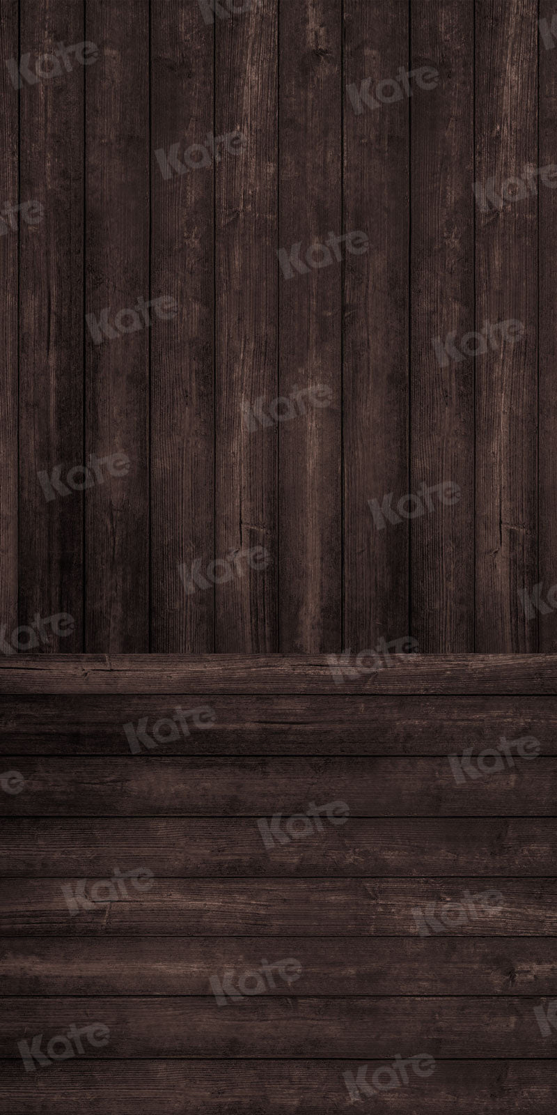 Kate Sweep Dark Planks Backdrop Wood Grain for Photography
