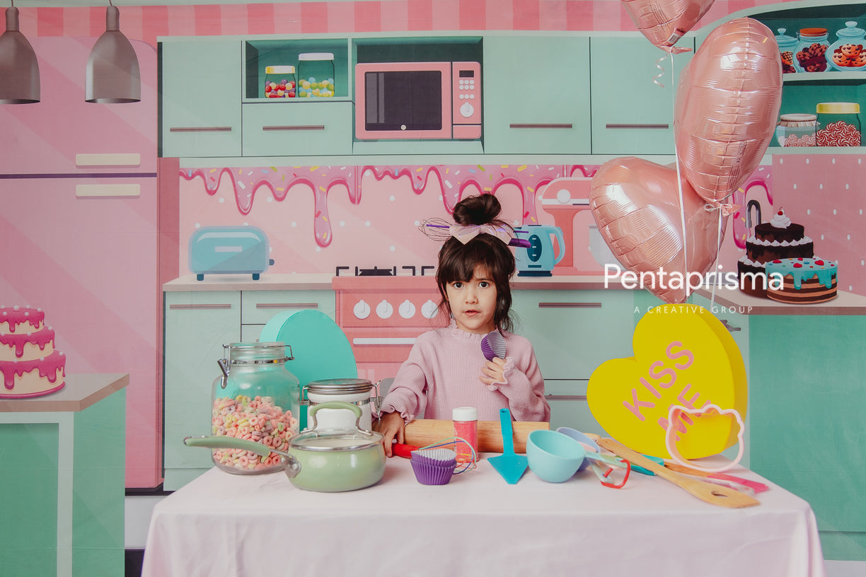 Kate Sweet Cute Kitchen Backdrop Designed by Pentaprisma a Creative Group