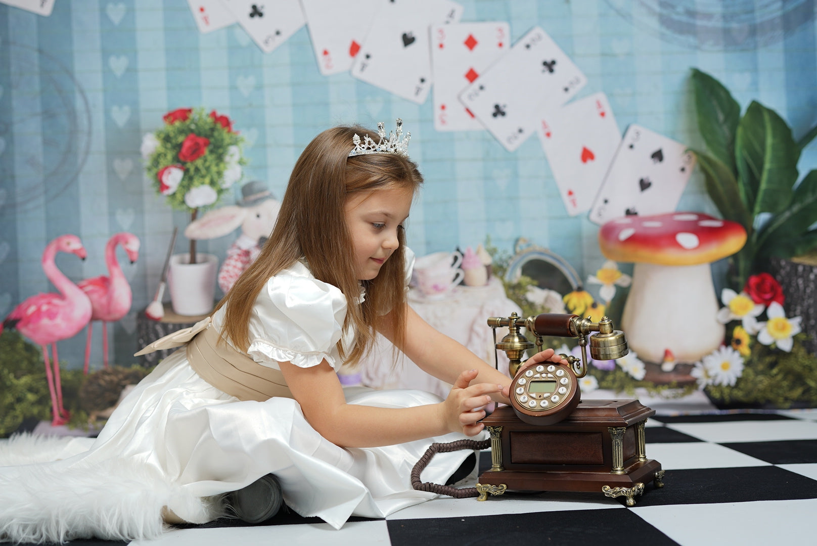 Kate Tea Party with Alice Backdrop Designed by Mandy Ringe Photography