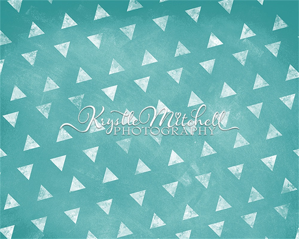Kate Teal Dancing Triangles Backdrop Designed By Krystle Mitchell Photography