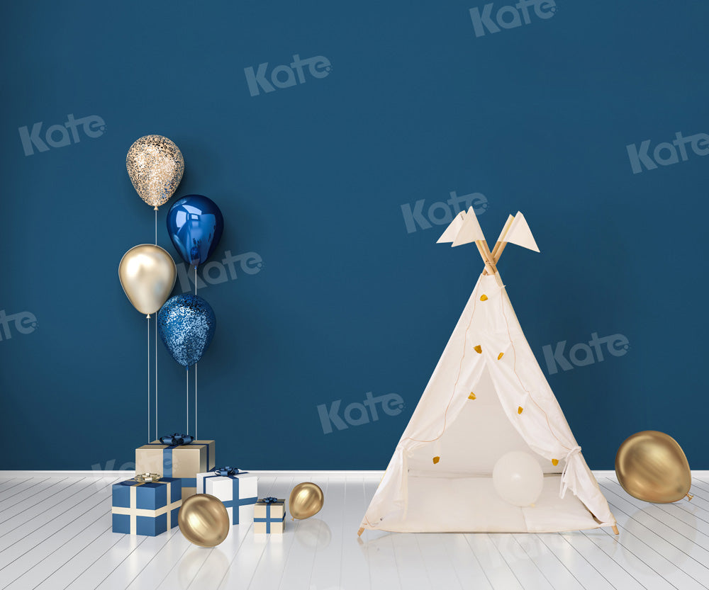 Kate Tent Balloon Gift Blue Backdrop Designed by Chain Photography