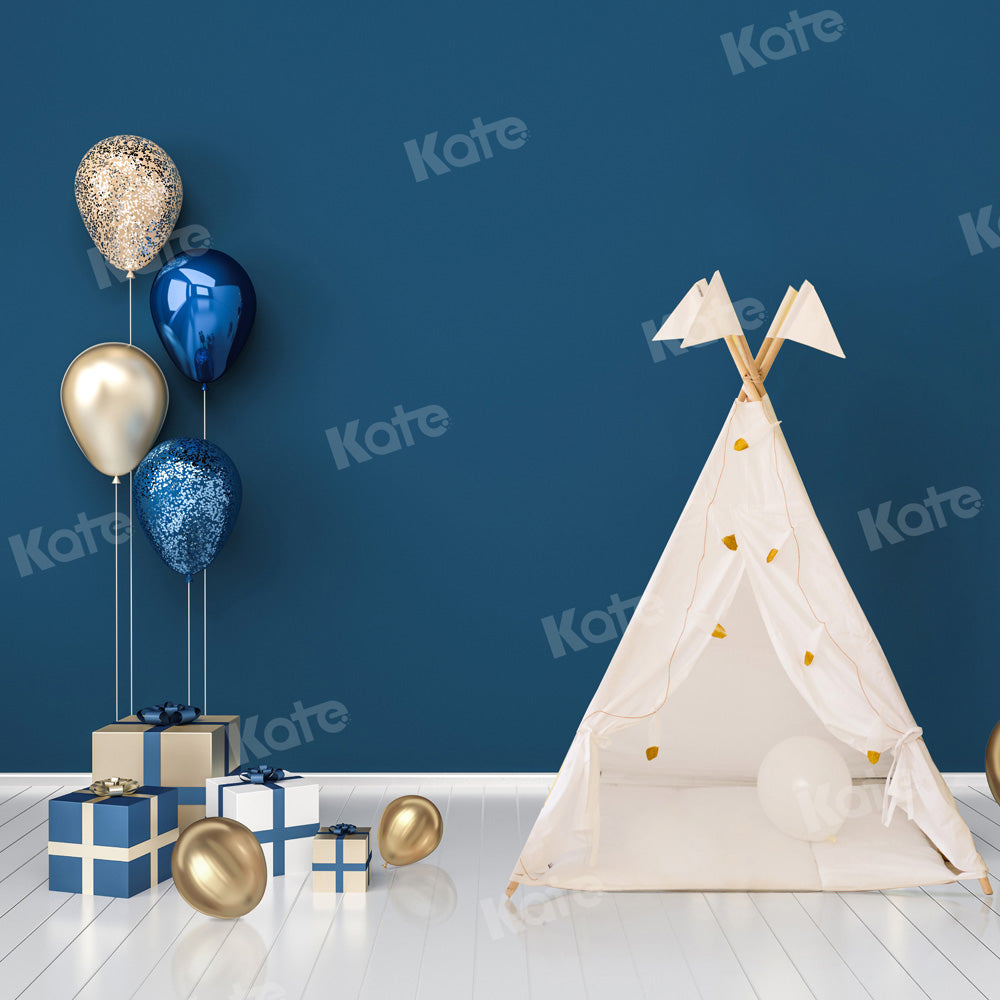 Kate Tent Balloon Gift Blue Backdrop Designed by Chain Photography