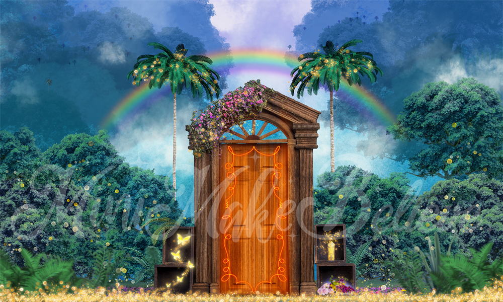 Kate Tropical Flowers Summer Backdrop Party Door Designed by Mini MakeBelieve