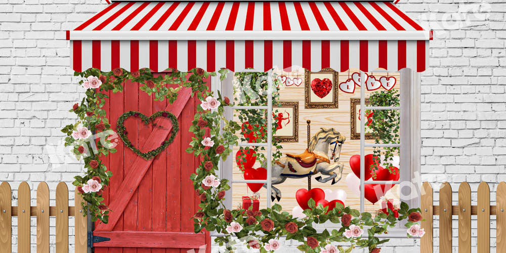 Kate Valentine's Day Backdrop Cupid Store Designed by Chain Photography