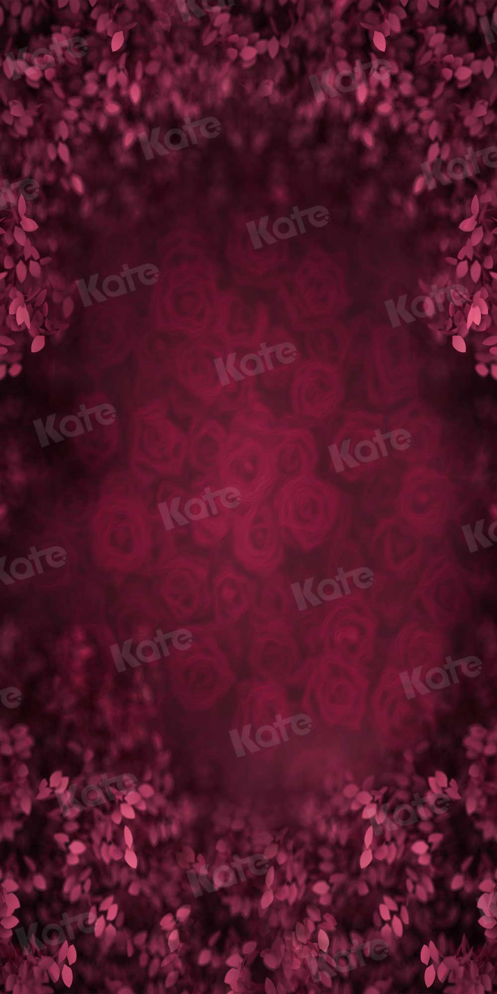 Kate Valentine's Day Backdrop Floral Red for Photography