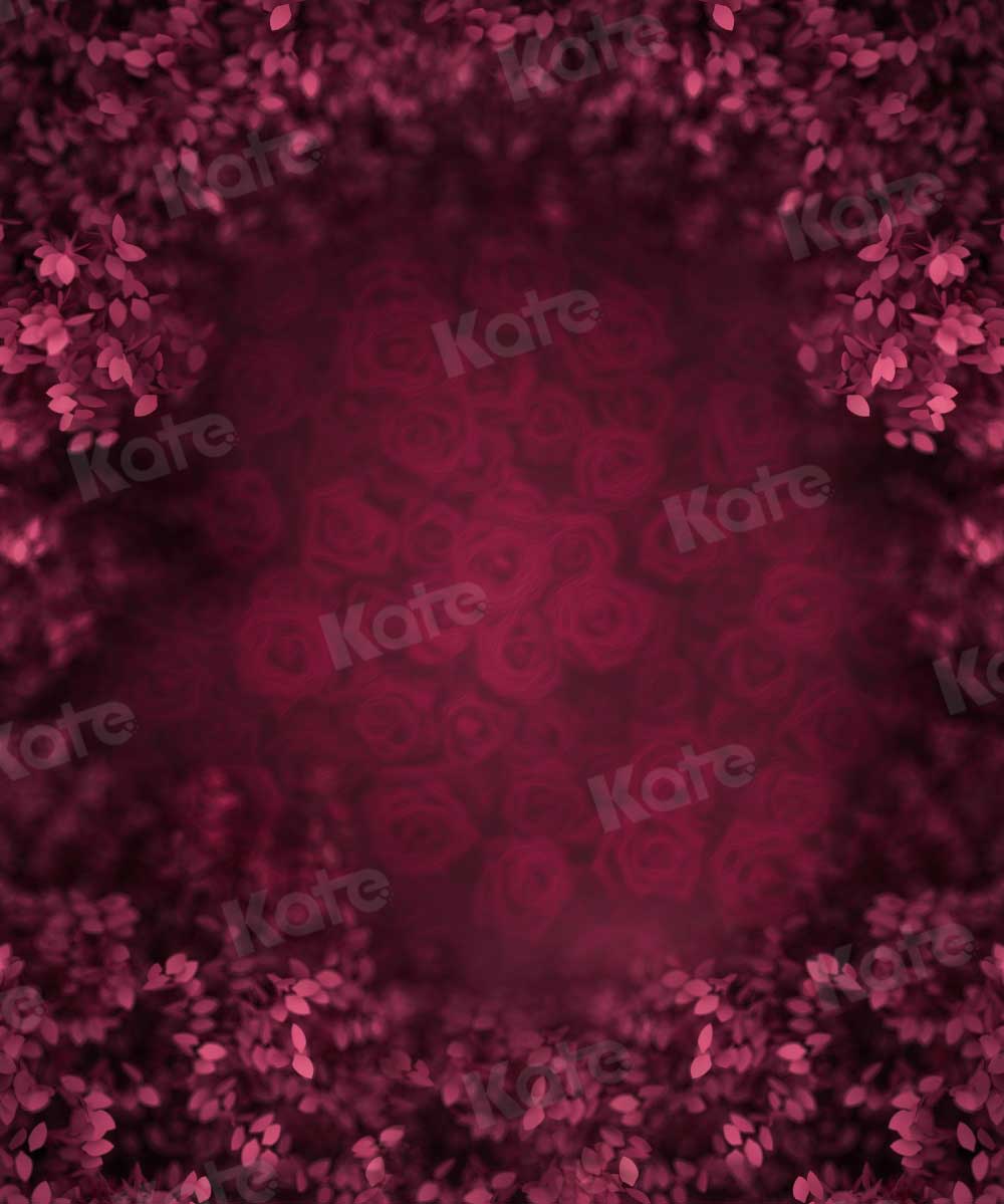 Kate Valentine's Day Backdrop Floral Red for Photography