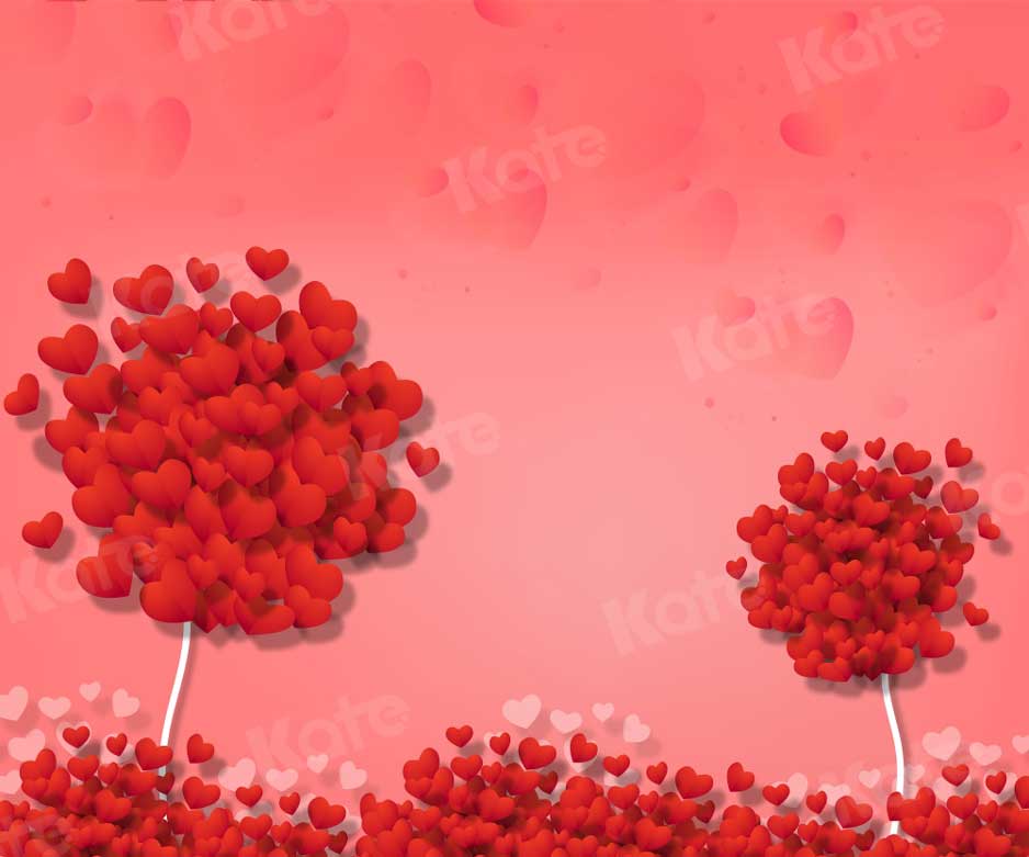 Kate Valentine's Day Backdrop Heart Love Tree for Photography