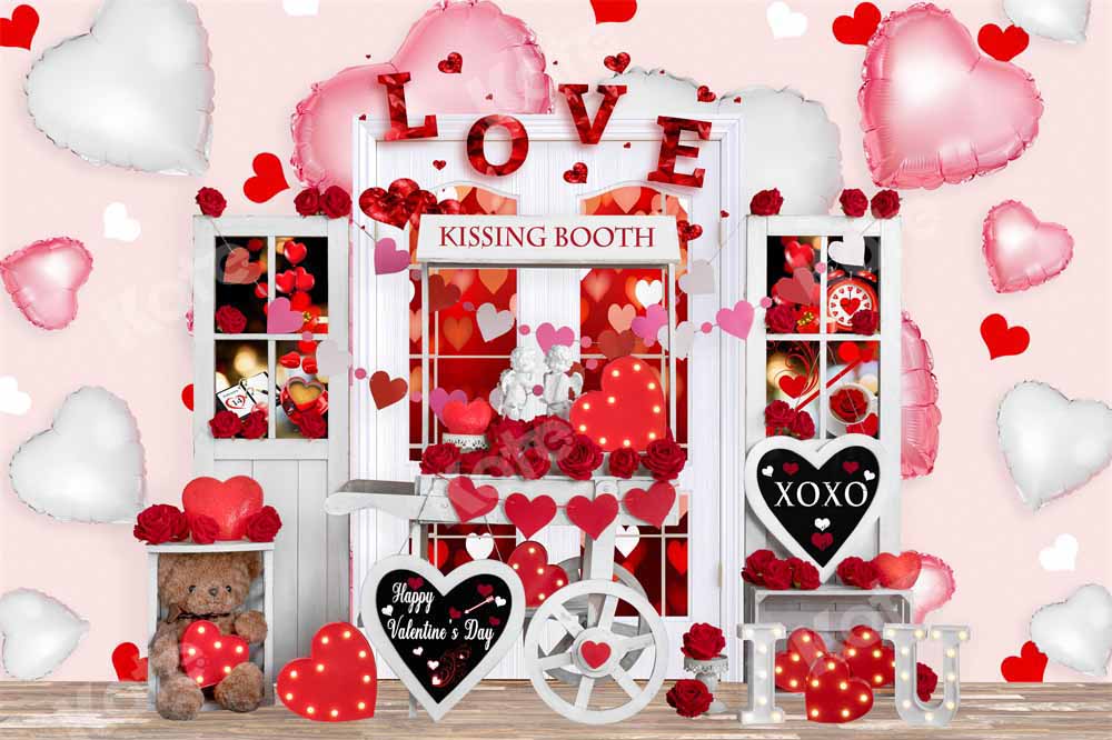 Kate Valentine's Day Backdrop Love Trolley Designed by Emetselch