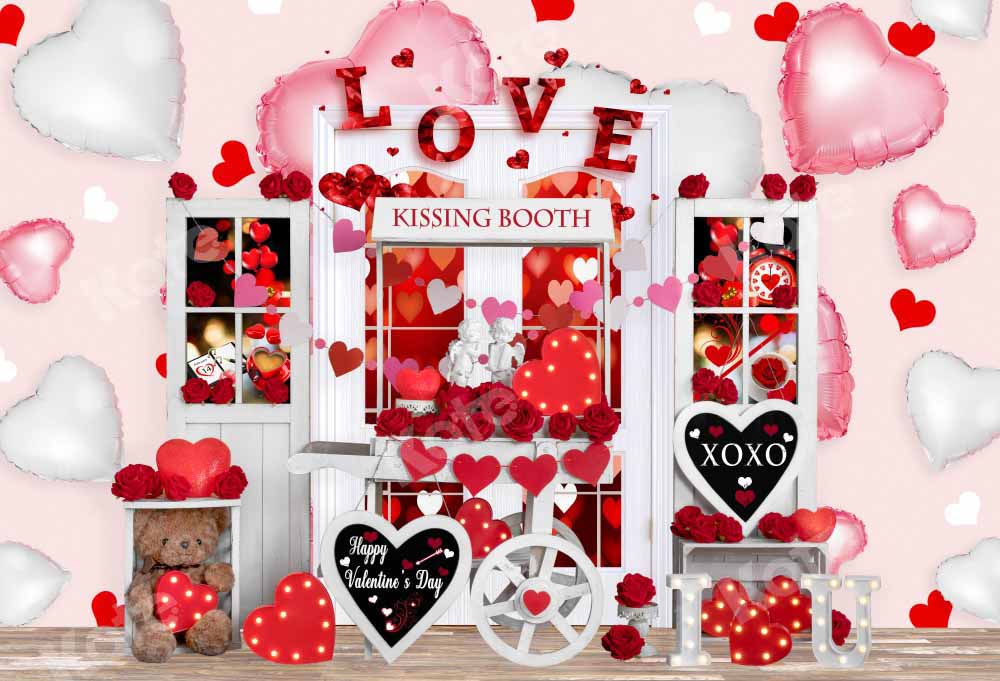 Kate Valentine's Day Backdrop Love Trolley Designed by Emetselch