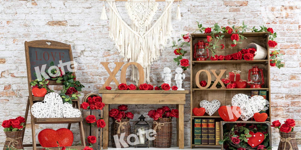 Kate Valentine's Day Backdrop Love XOXO Designed by Emetselch