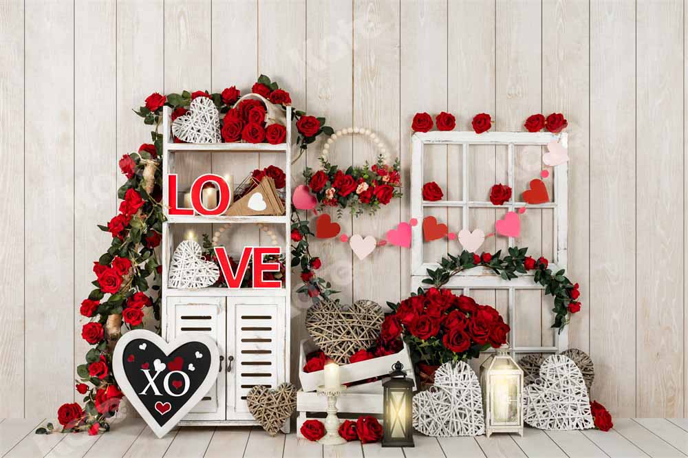 Kate Valentine's Day Backdrop Rose Shelf Designed by Emetselch