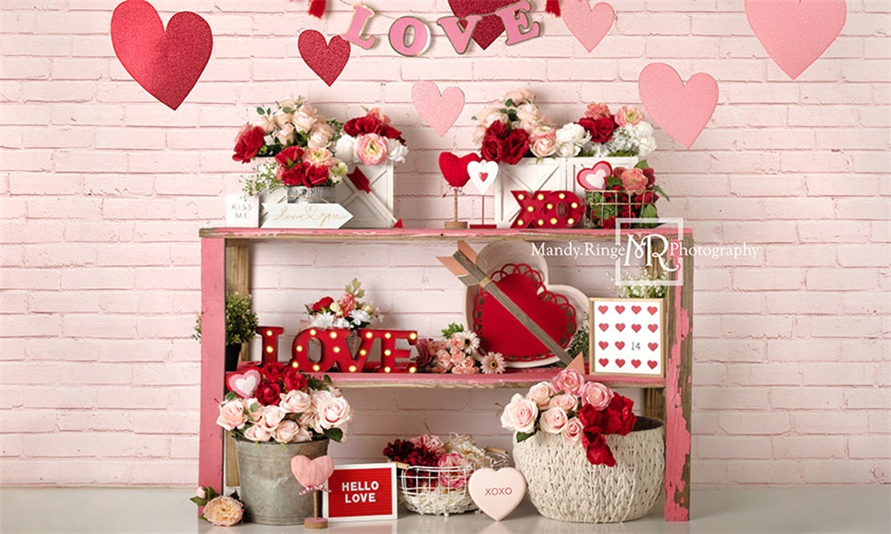 Kate Valentine's Day Love Backdrop Heart Designed by Mandy Ringe Photography