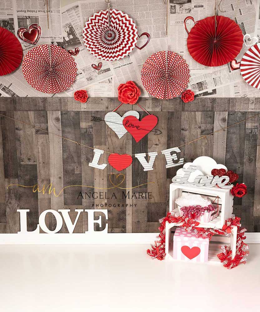 Kate Valentine's Day Love Decorations Backdrop Designed by Angela Mari