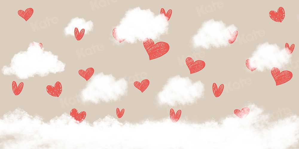 Kate Valentine's Day Red Hearts Backdrop Designed By Jerry_Sina