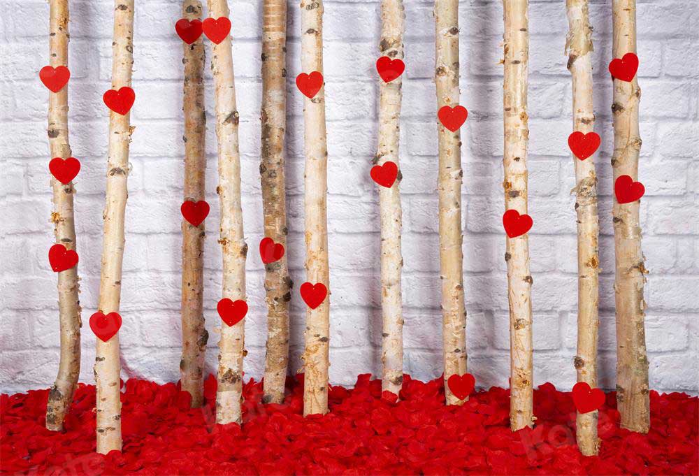 Kate Valentine's Day Roses Wooden Stick Backdrop Designed by Jia Chan Photography