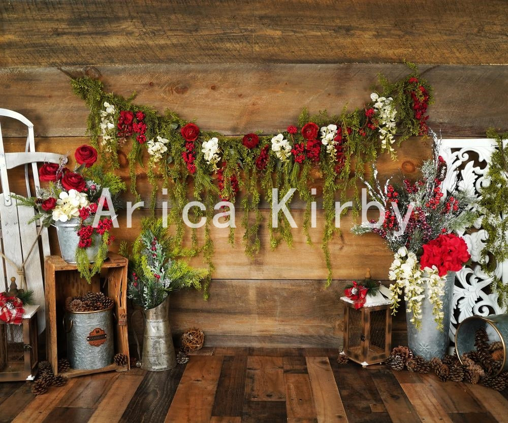 Kate Valentines Floral Rustic Backdrop Designed By Arica Kirby