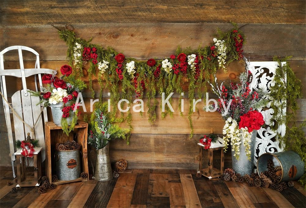 Kate Valentines Floral Rustic Backdrop Designed By Arica Kirby - Kate Backdrop
