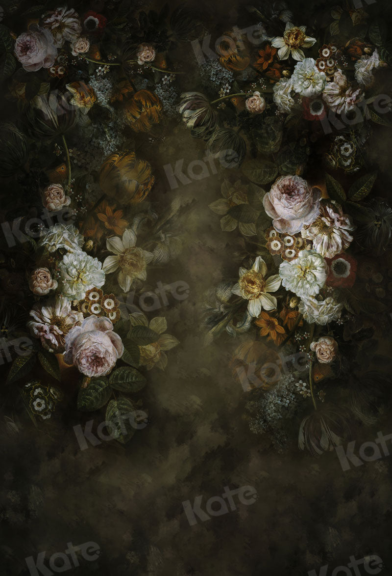 RTS Kate 5x7ft Vintage Flowers Boudoir Backdrop for Photography