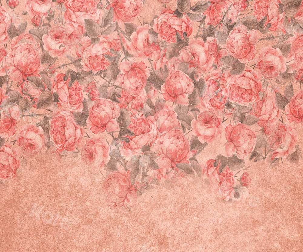 Kate Vintage Rose Backdrop Hand Painted Texture Designed by Kate Image
