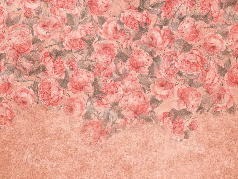 Kate Vintage Rose Backdrop Hand Painted Texture Designed by Kate Image
