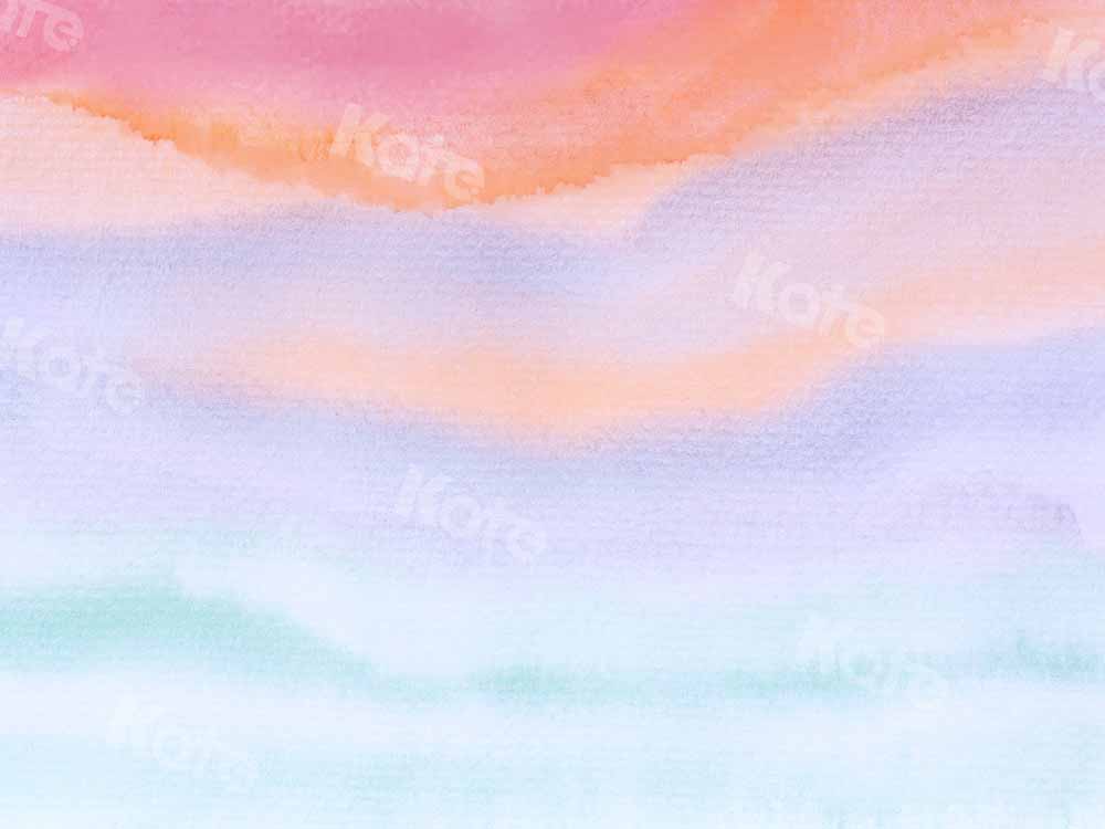 Kate Watercolor Macarons Backdrop Abstract Textured Designed by Kate Image