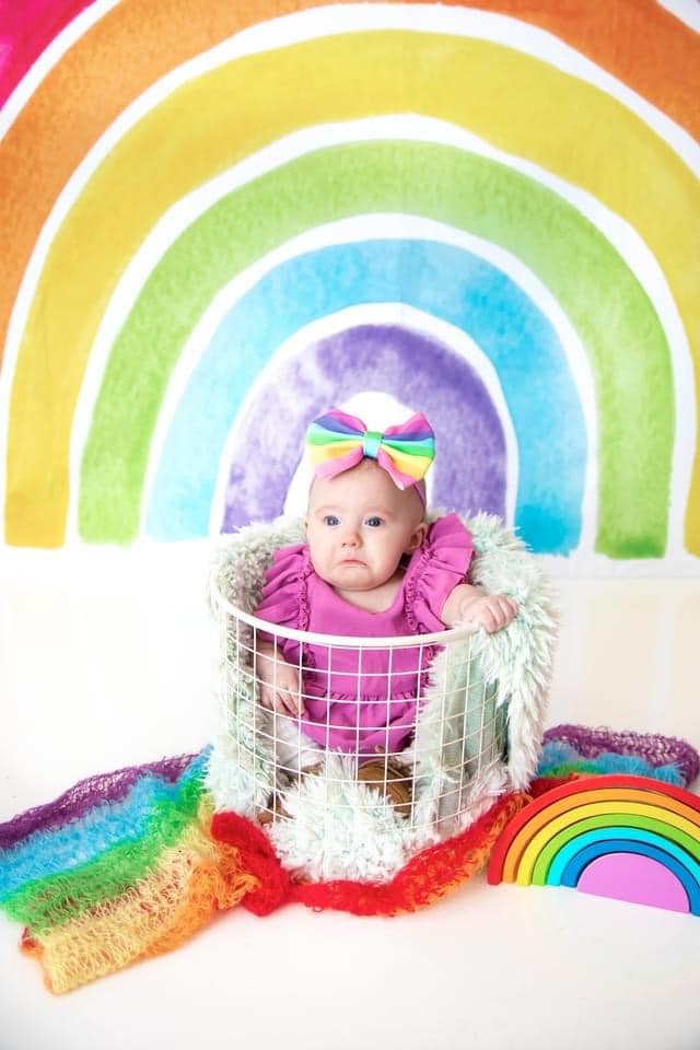 Kate Watercolor Rainbow Backdrop Designed by Mandy Ringe Photography - Kate Backdrop