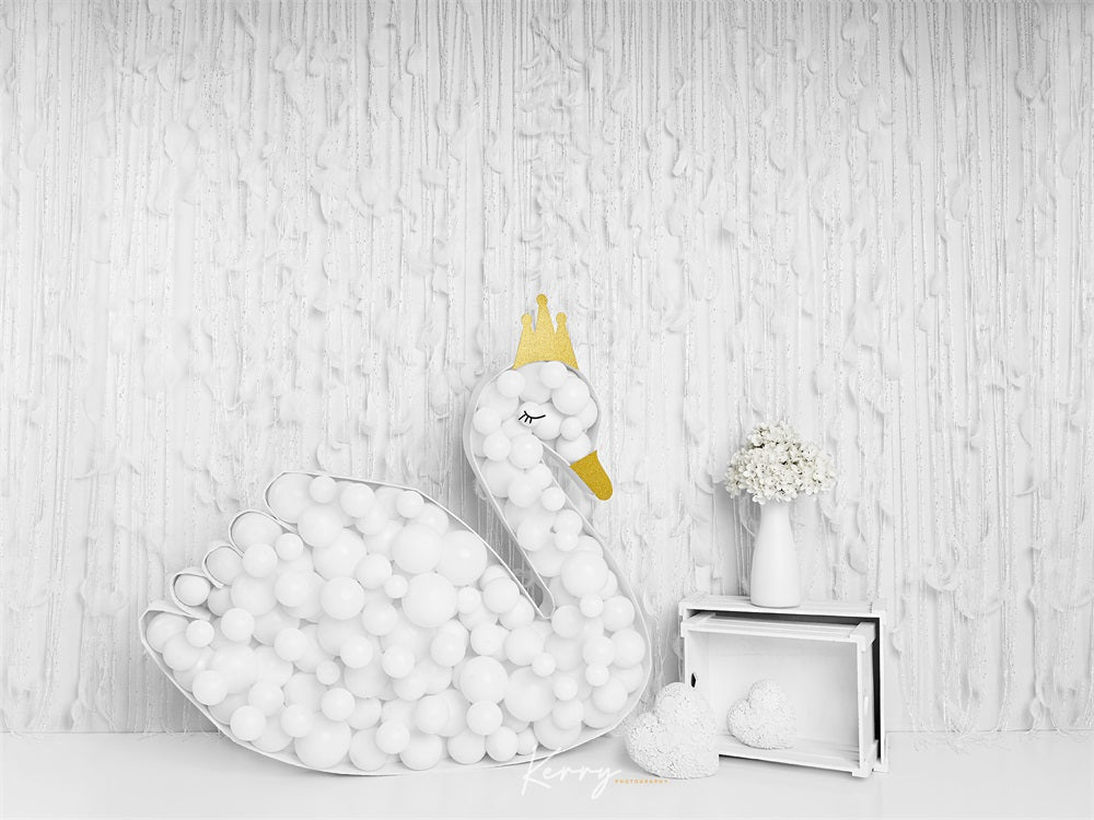 Kate White Swan Princess Backdrop for Photography Designed by Kerry Anderson