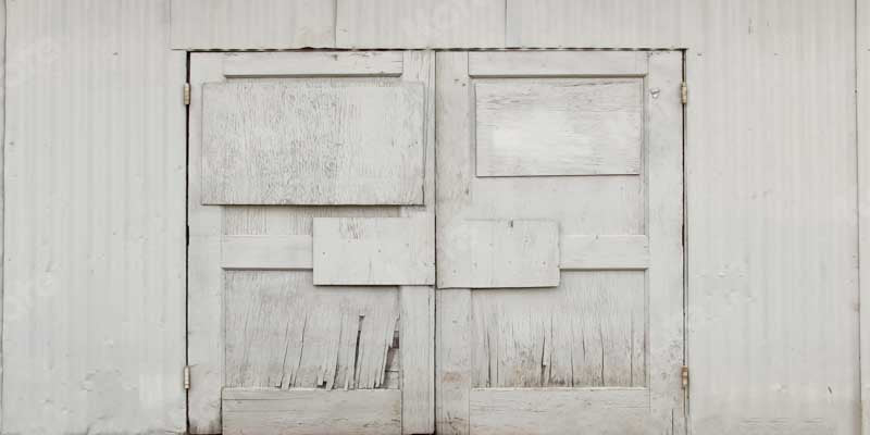 Kate White Wooden Door Backdrop Vintage Designed by GQ
