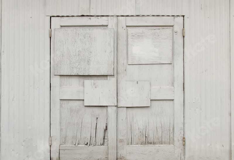 Kate White Wooden Door Backdrop Vintage Designed by GQ