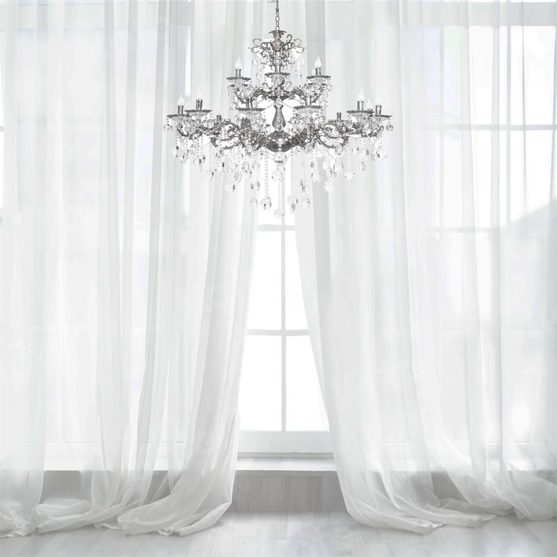 RTS Kate White Yarn Crystal Chandelier Backdrop