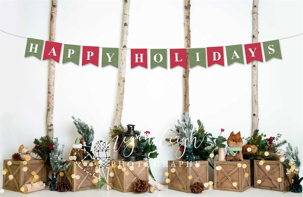 Kate Woodland Holiday Backdrop for Photography Designed by Megan Leigh Photography