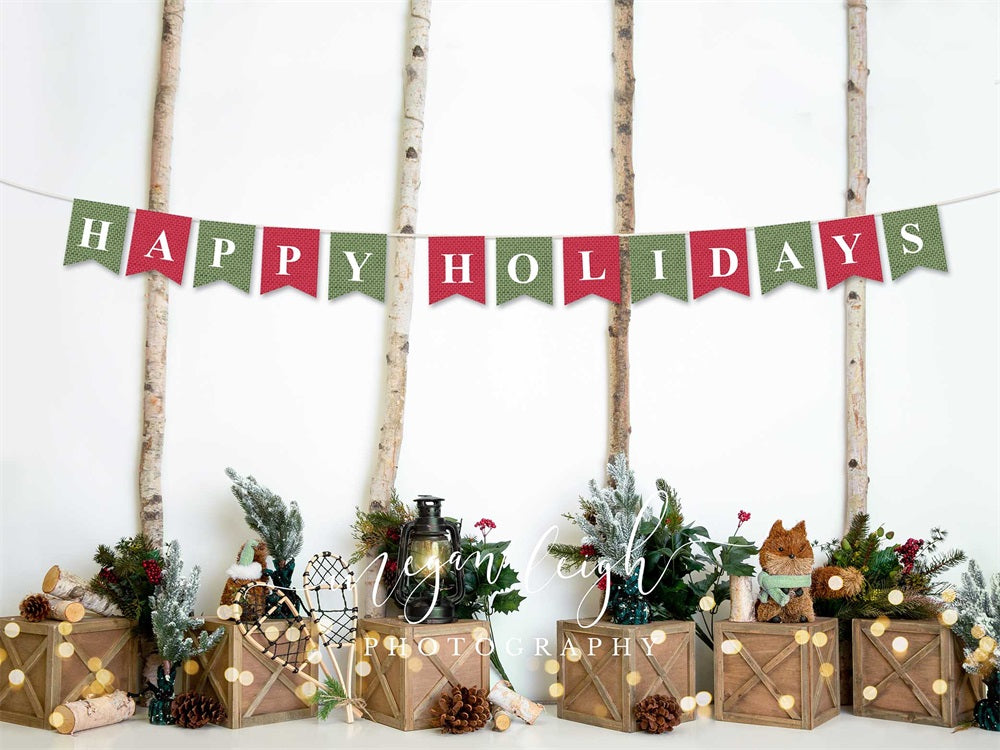 Houten vakantieachtergrond voor fotografie ontworpen door Megan Leigh Photography