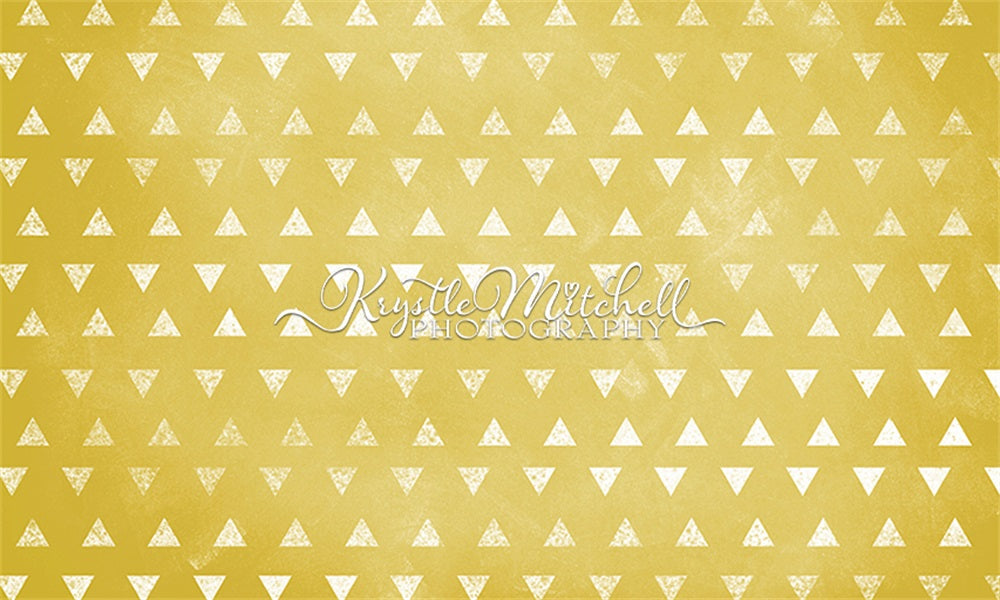 Kate Yellow Triangle Pattern Backdrop Designed By Krystle Mitchell Photography