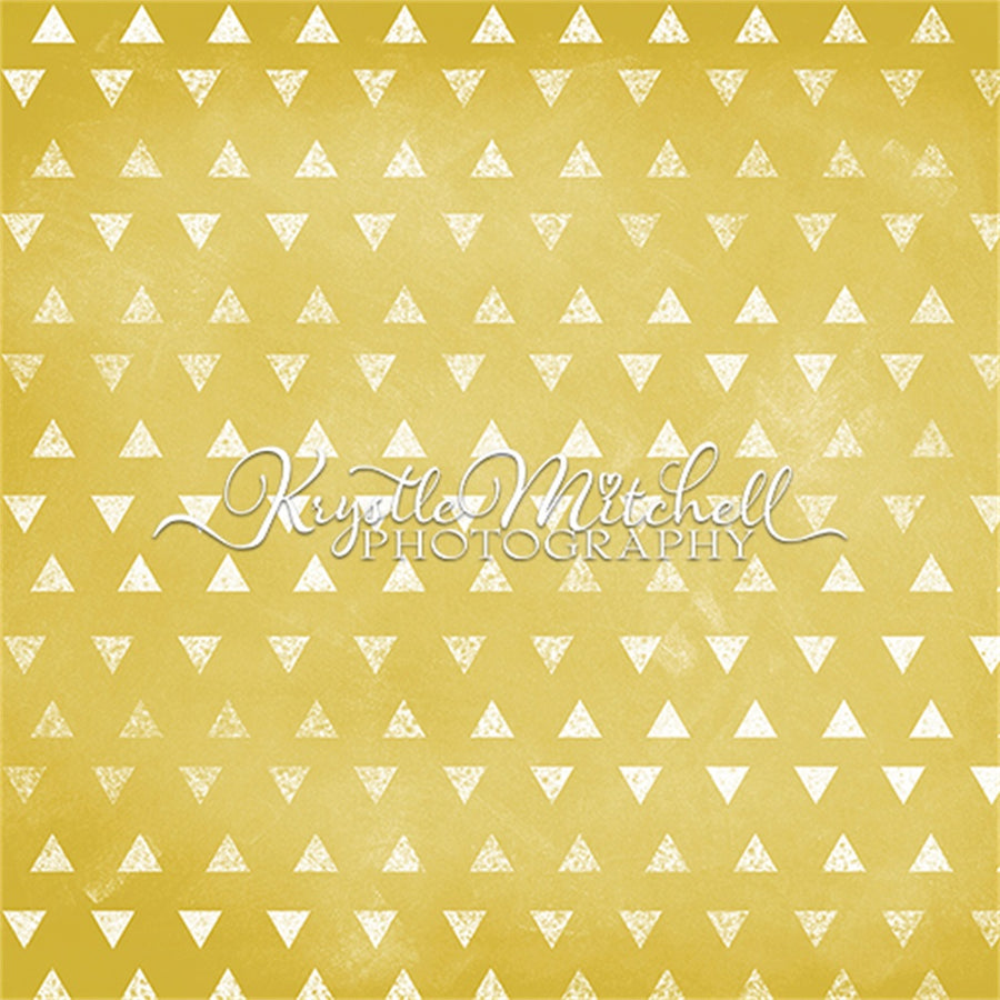 Yellow Pattern Backdrop Golden Geometric Triangle Pattern Backdrop