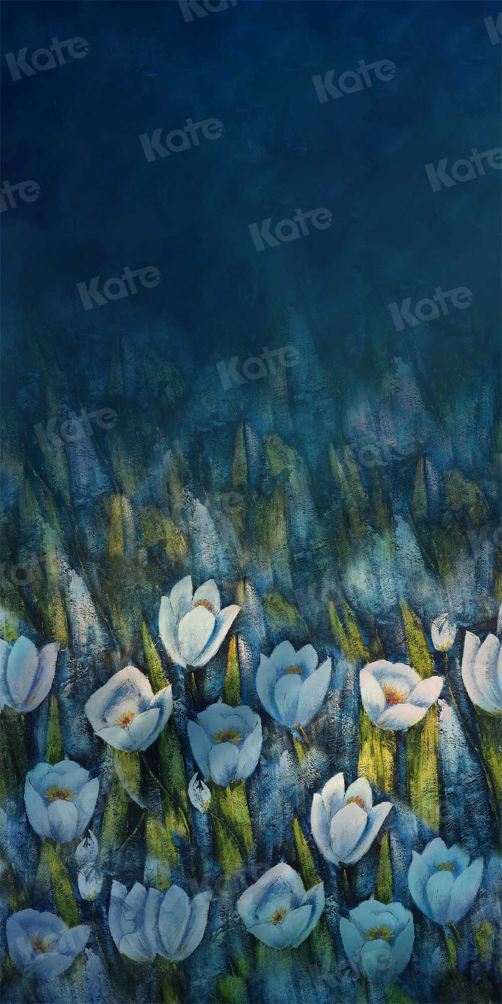 Kate Abstract Flowers Backdrop Blue for Photography
