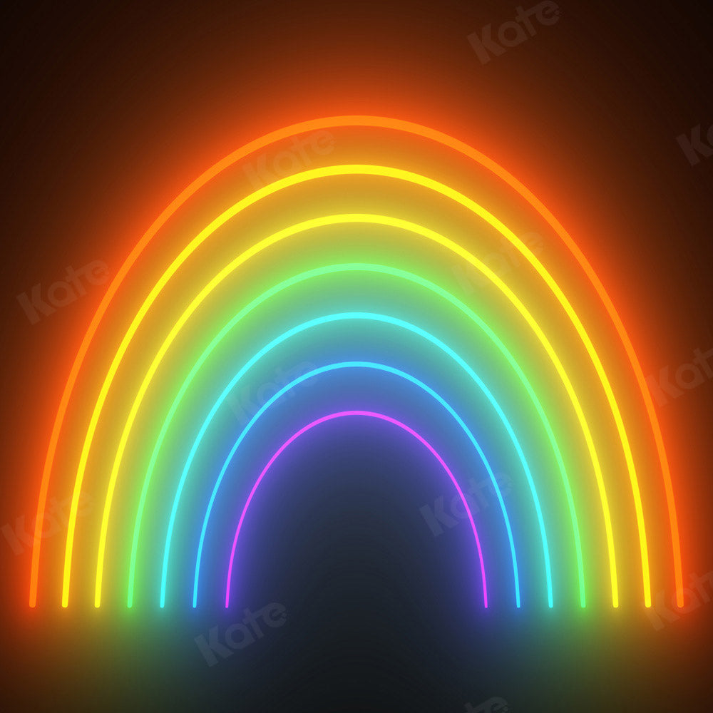 Kate Pet Abstract Rainbow Backdrop Neon Lights Designed by Chain Photography