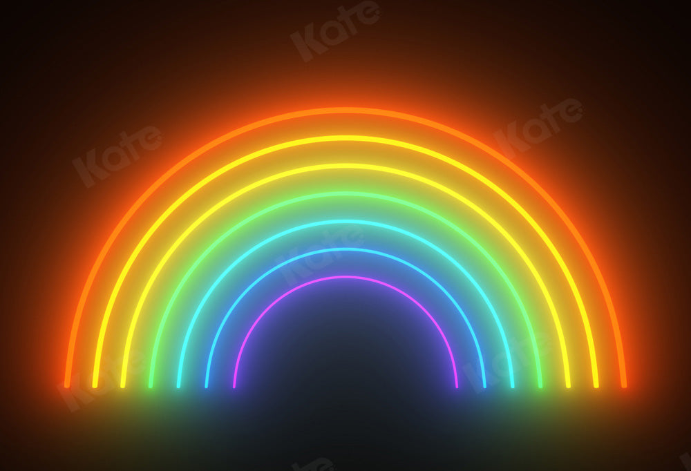 Kate Pet Abstract Rainbow Backdrop Neon Lights Designed by Chain Photography
