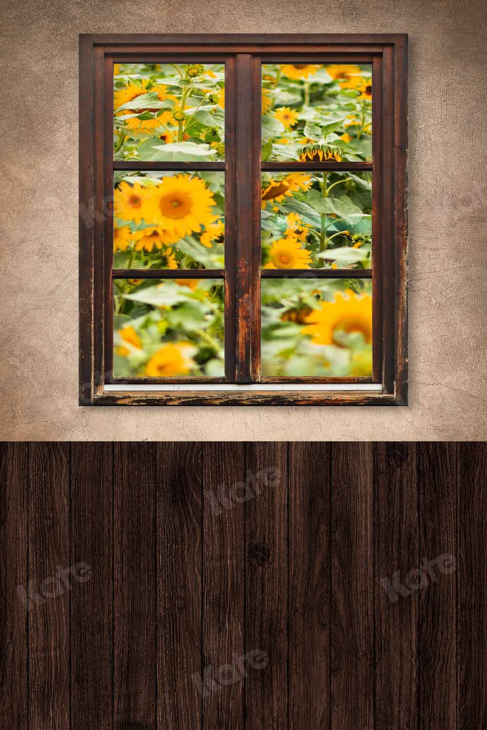 Kate Abstract Wood Board Backdrop Sunflower Splicing Designed by Chain Photography