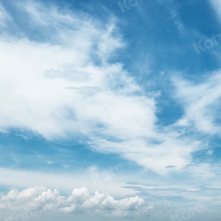 Kate Summer Scenery Blue Sky White Clouds Backdrop Designed by Kate Image