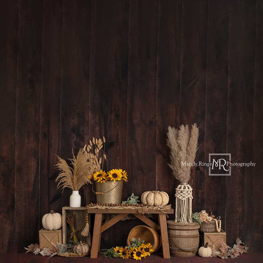 Kate Boho Autumn Sunflowers Backdrop Designed by Mandy Ringe Photography