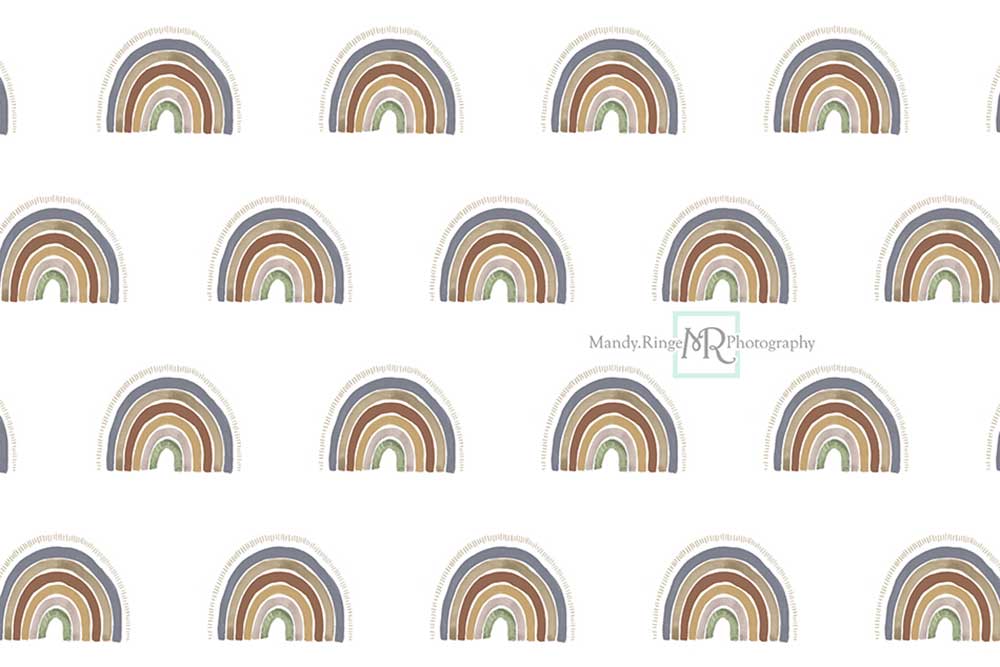 Kate Boy Boho Backdrop Rainbow Pattern Designed by Mandy Ringe Photography