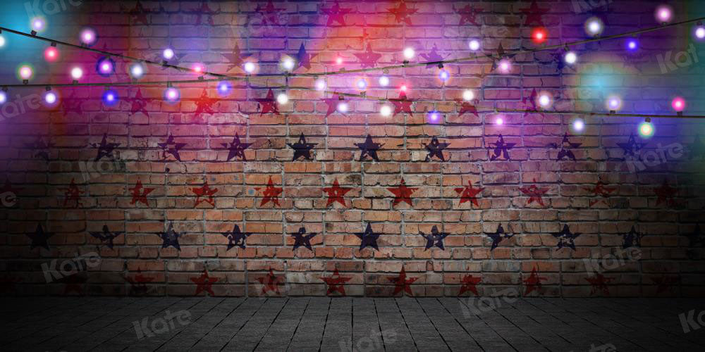 Kate Brick Wall Backdrop Small Lights for Photography