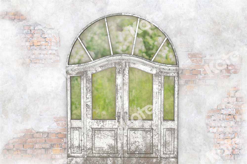 Kate Brick Wall Backdrop Vintage Door Designed by Chain Photography