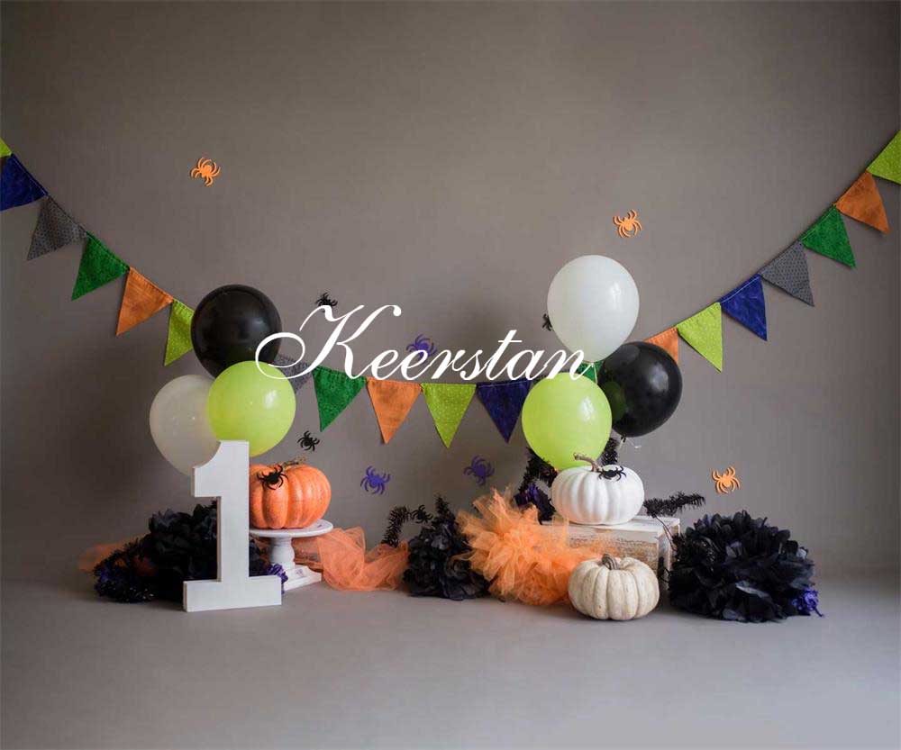 Kate Cake Smash Pumpkins Halloween Backdrop for Photography Designed by Keerstan Jessop
