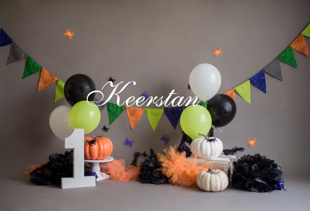 Kate Cake Smash Pumpkins Halloween Backdrop for Photography Designed by Keerstan Jessop - Kate Backdrop