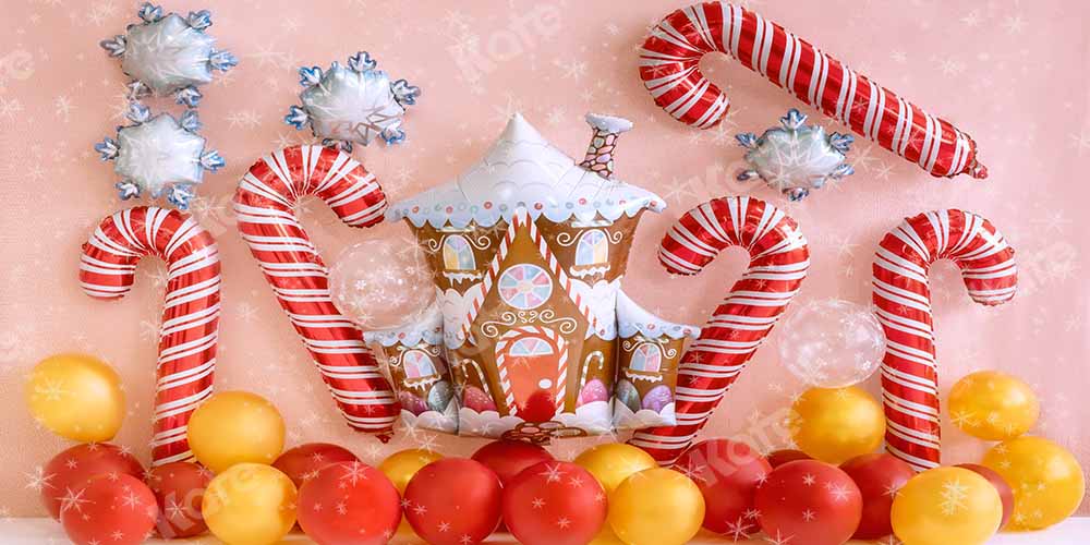 Kate Christmas Balloon Backdrop Winter Gingerbread House Designed by Emetselch