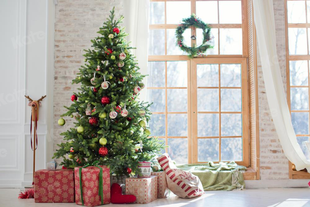 Kate Christmas Gifts Room Decoration Window View Backdrop