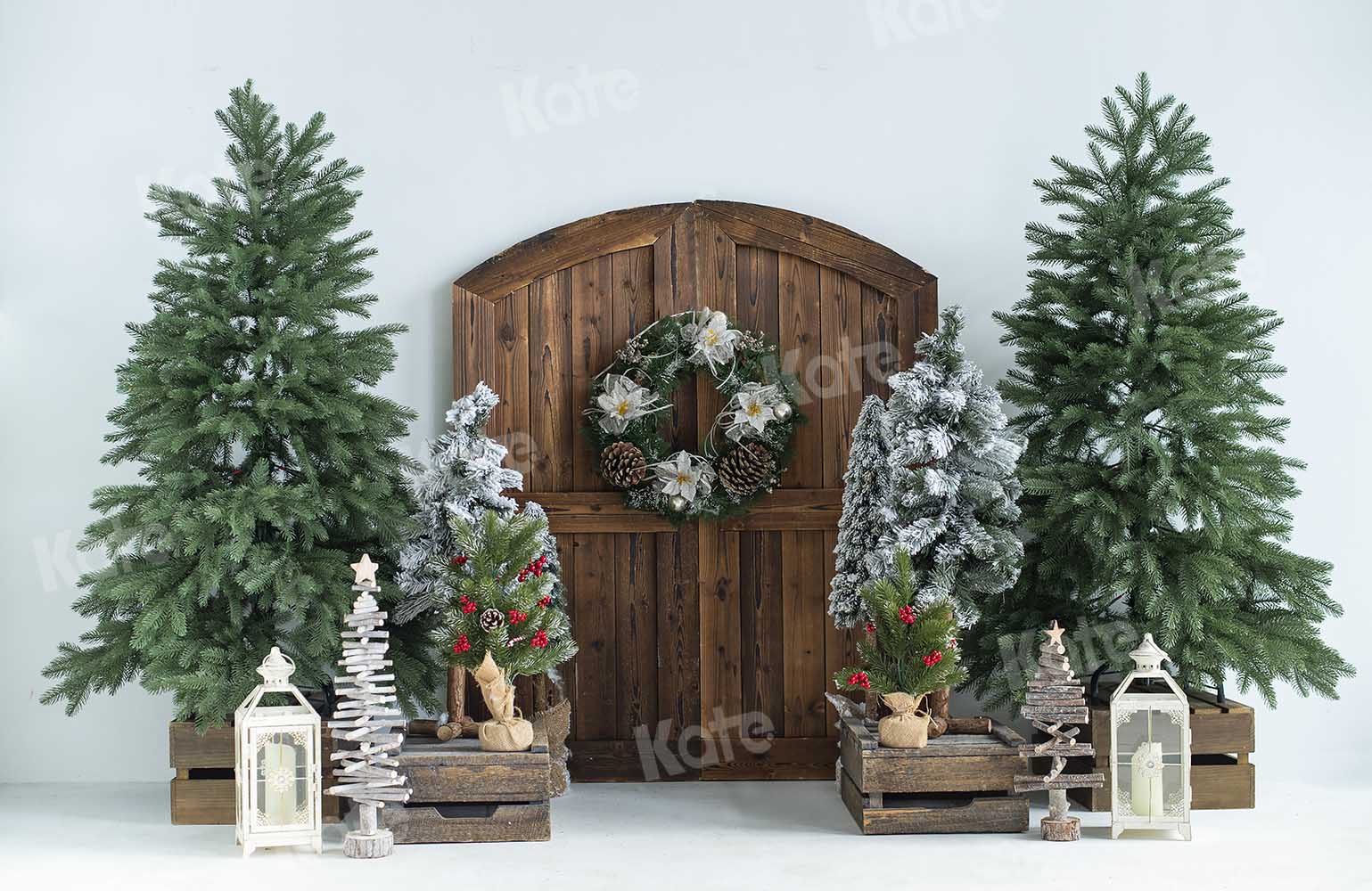 Kate Christmas Tree Barn Door Backdrop Designed by Emetselch